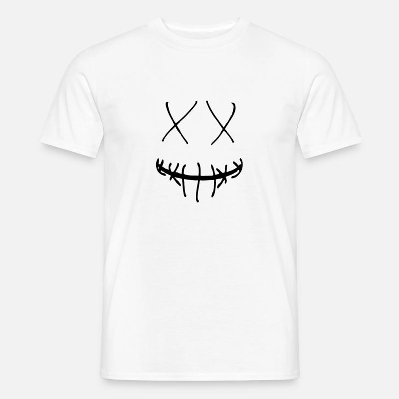 Fröhliches Gesicht Design - Geschenk Geschenkidee - Männer T-Shirt - Weiß