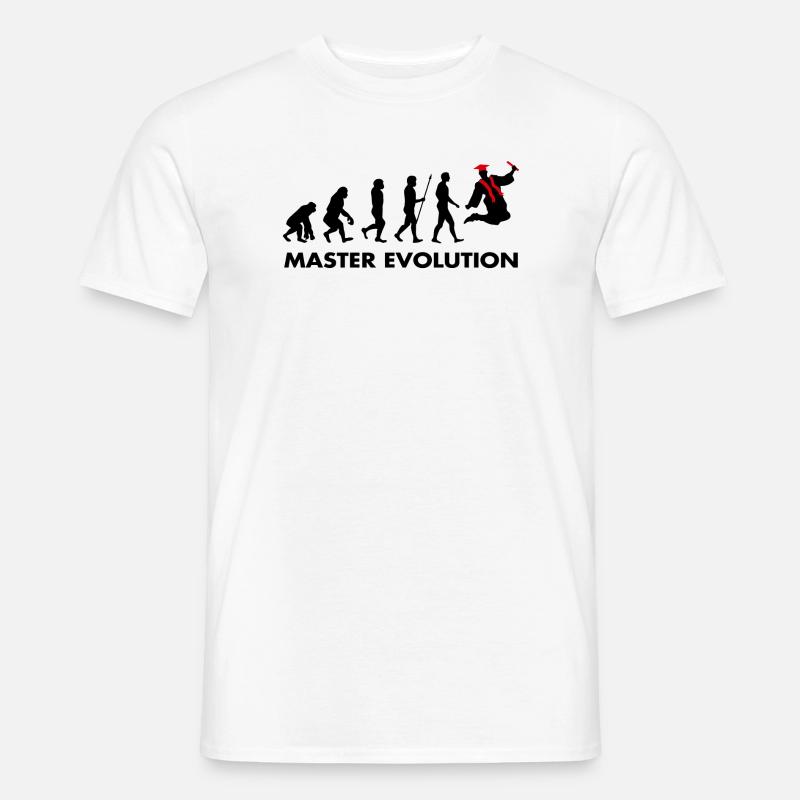 Master evolution exam passed school graduation - Men’s T-shirt - white