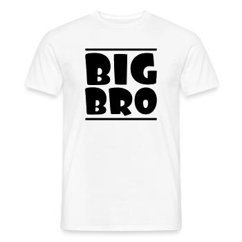 BIG BRO - T-shirt homme - blanc - Devant - AI Model Male 178 dark (178cm)