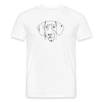 Teckel - T-shirt homme - blanc - Devant - AI Model Male 178 dark (178cm)