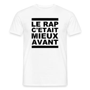 le rap c etait mieux avant - T-shirt homme - blanc - Devant - AI Model Male 178 dark (178cm)