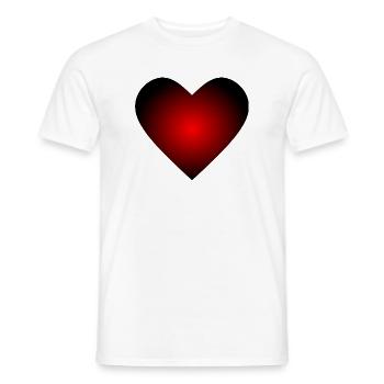 rotes Herz rot Geschenk  - Männer T-Shirt - Weiß - Vorne - AI Model Male 178 dark (178cm)
