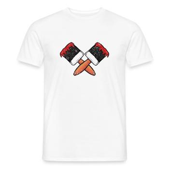 Painter Brushes - Men's T-Shirt - white - Front - AI Model Male 178 dark (178cm)