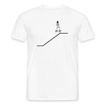 Skateboard Kickflip Jeunes Cap Cool - T-shirt homme - blanc - Devant - AI Model Male 178 dark (178cm)