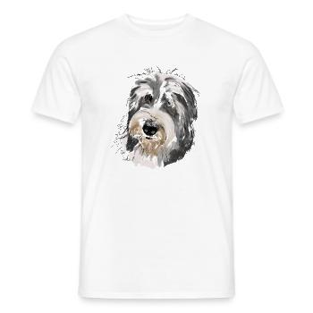 Bearded Collie - Männer T-Shirt - Weiß - Vorne - AI Model Male 178 dark (178cm)