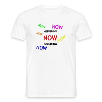 Illustration de texte de rappel dynamique - T-shirt homme - blanc - Devant - AI Model Male 178 dark (178cm)