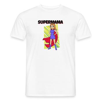 Supermama Best Mother Mother's Day Statement Mom - T-shirt homme - blanc - Devant - AI Model Male 178 dark (178cm)