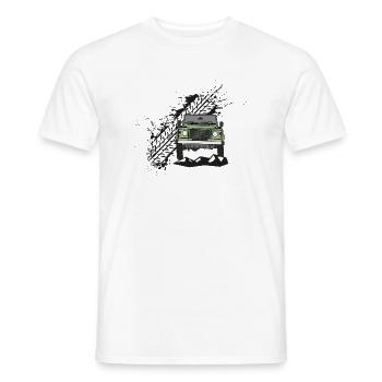 Defender Splash Front - T-shirt homme - blanc - Devant - AI Model Male 178 dark (178cm)