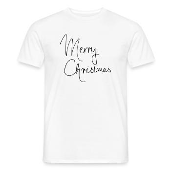 Merry Christmas - Men's T-Shirt - white - Front - AI Model Male 178 dark (178cm)