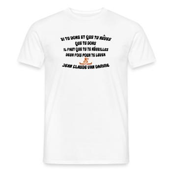 rever de dormir - T-shirt homme - blanc - Devant - AI Model Male 178 dark (178cm)