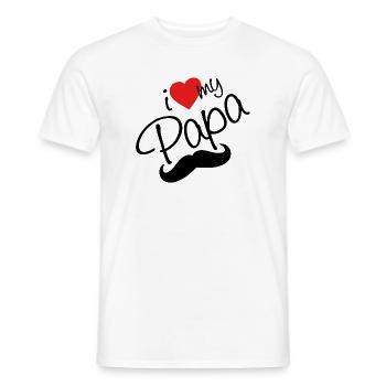 J’aime mon papa - T-shirt homme - blanc - Devant - AI Model Male 178 dark (178cm)