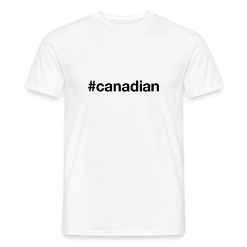 CANADIAN Canada I'm Canadian Hashtag - Men's T-Shirt - white - Front - AI Model Male 178 dark (178cm)