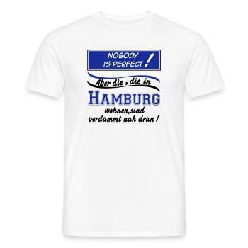 Hamburg , Tradition , Fußball Fan , Nobody (25) - Männer T-Shirt - Weiß - Vorne - AI Model Male 178 dark (178cm)