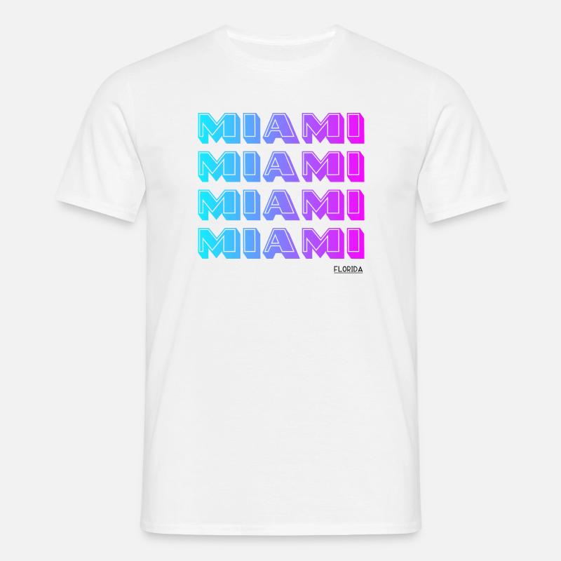 Miami Neon Gradient Pattern - Men's T-Shirt - white