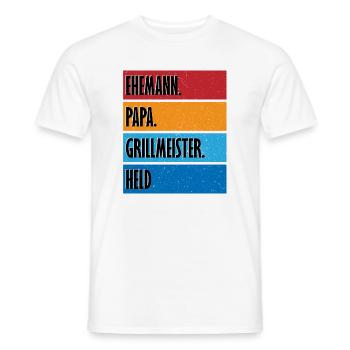 Grillmeister - Männer T-Shirt - Weiß - Vorne - AI Model Male 178 dark (178cm)