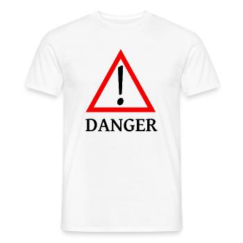 Minimalist Red Abstract Triangle - Men's T-Shirt - white - Front - AI Model Male 178 dark (178cm)