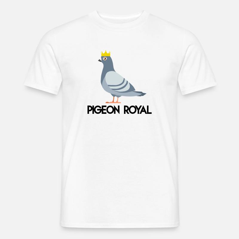 Königliche Taube (schwarzer Tippfehler) - Männer T-Shirt - Weiß