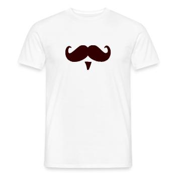 Schnurrbart Schnauz Oberlippenbart Geschenk - Männer T-Shirt - Weiß - Vorne - AI Model Male 178 dark (178cm)