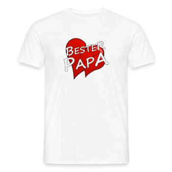 BESTER PAPA - Männer T-Shirt - Weiß - Vorne - AI Model Male 178 dark (178cm)
