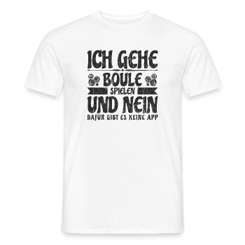 Boule Pétanque spielen Spruch lustig Petanque APP - Männer T-Shirt - Weiß - Vorne - AI Model Male 178 dark (178cm)