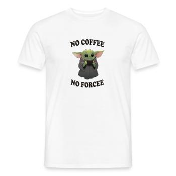No Coffee No Force Baby Alien Mug - Men's T-Shirt - white - Front - AI Model Male 178 dark (178cm)