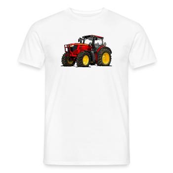 Tractor red - Men's T-Shirt - white - Front - AI Model Male 178 dark (178cm)