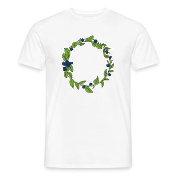 heidelbeer Kranz - Männer T-Shirt - Weiß - Vorne - AI Model Male 178 dark (178cm)