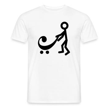 Bass player with a new baby - Men's T-Shirt - white - Front - AI Model Male 178 dark (178cm)