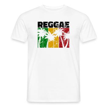 Reggae Karibik Jamaika Reggaemusik Musik Vintage - Männer T-Shirt - Weiß - Vorne - AI Model Male 178 dark (178cm)