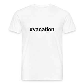 VACANCES Hashtag Voyage Vacances Vacances - T-shirt homme - blanc - Devant - AI Model Male 178 dark (178cm)