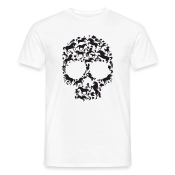 SKULL UNICORN - Men's T-Shirt - white - Front - AI Model Male 178 dark (178cm)