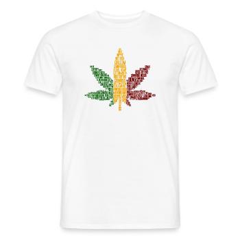 Reggae Jamaika Reggaeton Reggaemusik Musik Chillen - Männer T-Shirt - Weiß - Vorne - AI Model Male 178 dark (178cm)