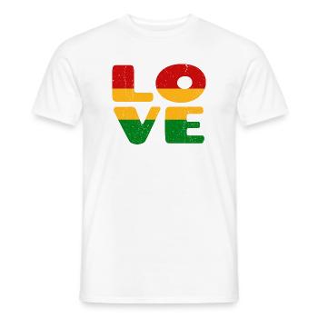 Ich Liebe Jamaika Reggae Reggaemusik Musik Rasta - Männer T-Shirt - Weiß - Vorne - AI Model Male 178 dark (178cm)