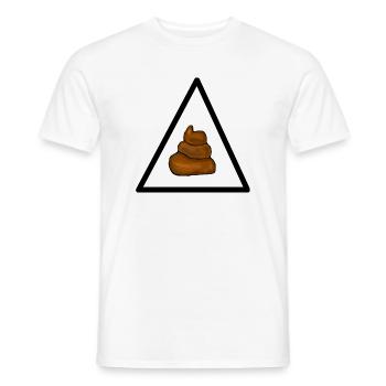 Attention merde, attention merde - T-shirt homme - blanc - Devant - AI Model Male 178 dark (178cm)