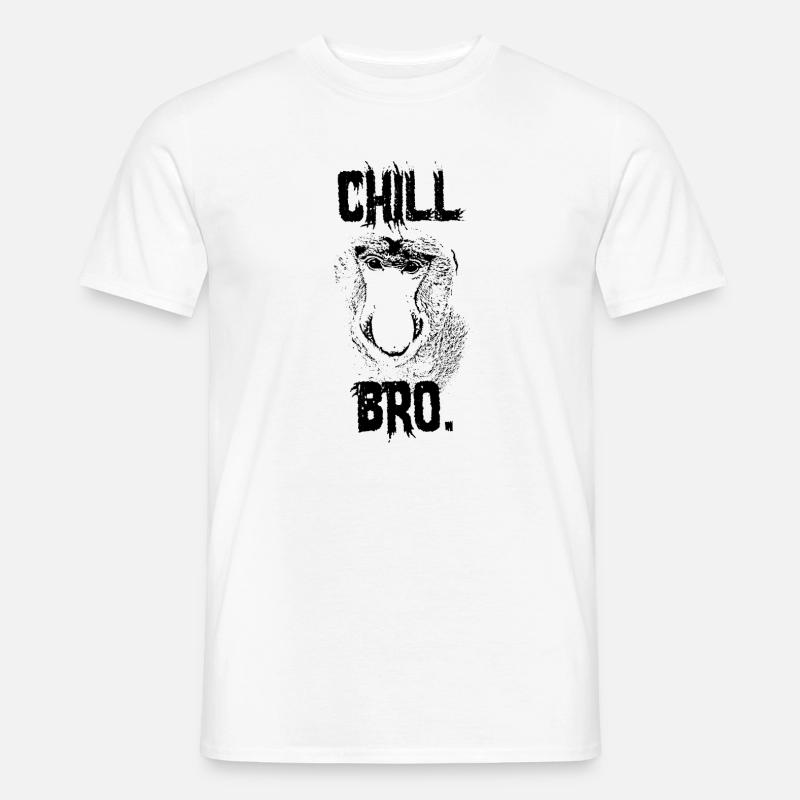 Chill Bro Nasenaffe Geschenk - Männer T-Shirt - Weiß