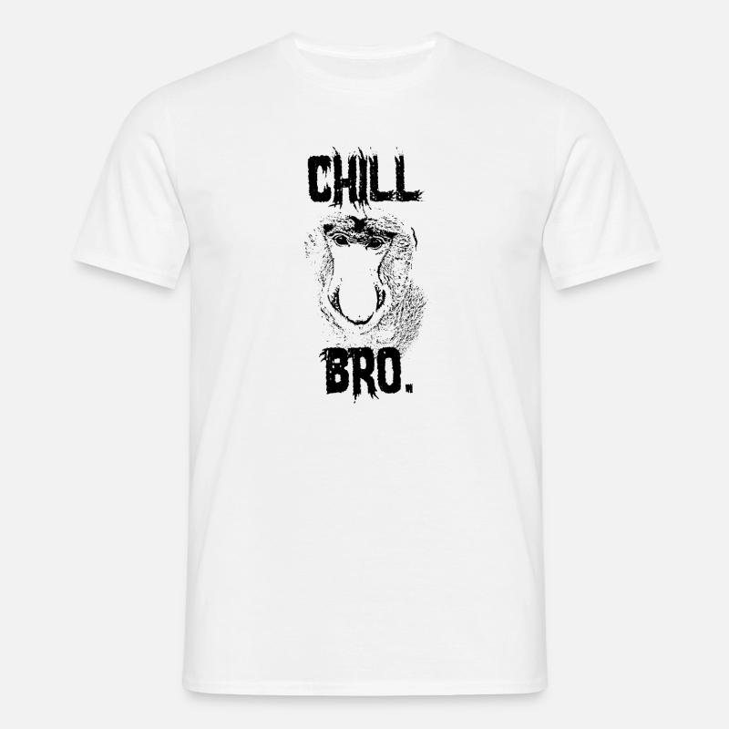Chill Bro Proboscis Monkey Gift - T-shirt Homme - blanc
