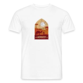 Morocco vintage camel design / gift idea - Men's T-Shirt - white - Front - AI Model Male 178 dark (178cm)