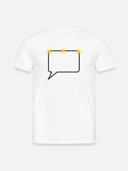 Sprechblase Comic selbst gestalten personalisieren - Männer T-Shirt - Weiß