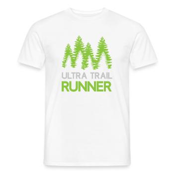 Ultra Trail Runner - Men's T-Shirt - white - Front - AI Model Male 178 dark (178cm)