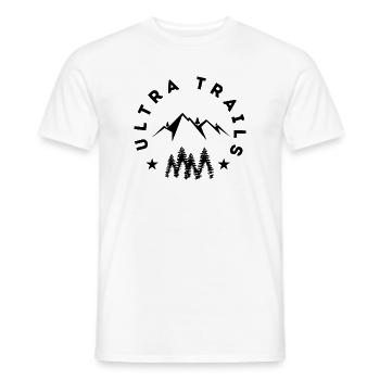 Ultra Trails - T-shirt homme - blanc - Devant - AI Model Male 178 dark (178cm)