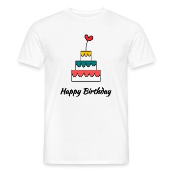 ALLES GUTE ZUM GEBURTSTAG. ALLES GUTE ZUM GEBURTSTAG. JAHRESTAG. - Männer T-Shirt - Weiß - Vorne - AI Model Male 178 dark (178cm)