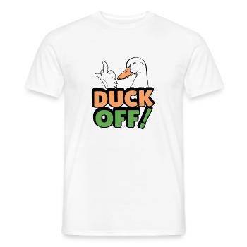 duck off Ente frech stylisch fuck off - Männer T-Shirt - Weiß - Vorne - AI Model Male 178 dark (178cm)