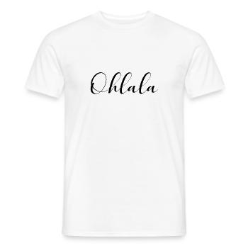 Ohlala Oh LaLa Paris Frankreich Romantik Geschenk - Männer T-Shirt - Weiß - Vorne - AI Model Male 178 dark (178cm)