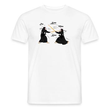 kendo - Men's T-Shirt - white - Front - AI Model Male 178 dark (178cm)