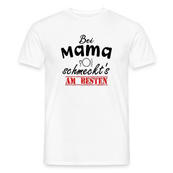 C'est meilleur avec maman | Pour le meilleur - T-shirt homme - blanc - Devant - AI Model Male 178 dark (178cm)