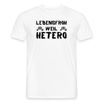 Auf hetero getestet Geschenkidee - Männer T-Shirt - Weiß - Vorne - AI Model Male 178 dark (178cm)