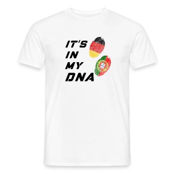 C'est dans mon ADN Allemagne et Portugal - T-shirt homme - blanc - Devant - AI Model Male 178 dark (178cm)