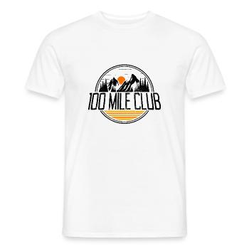 100 Mile Club trail run ultra trail running runner - Men's T-Shirt - white - Front - AI Model Male 178 dark (178cm)