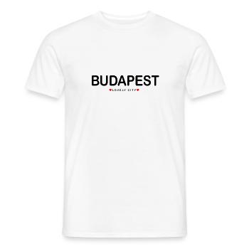 Budapest – Lovely City mit Herz - Männer T-Shirt - Weiß - Vorne - AI Model Male 178 dark (178cm)