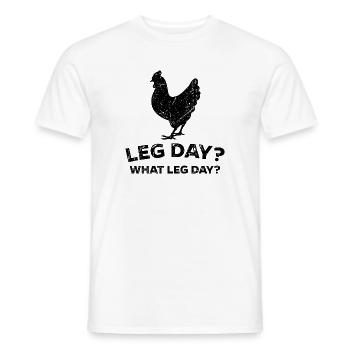 Bein Oberschenkel Training Muskelaufbau Fitness - Männer T-Shirt - Weiß - Vorne - AI Model Male 178 dark (178cm)